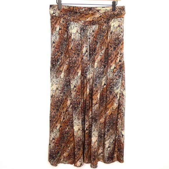Aritzia Wilfred %100 Silk Snake Skin Print Midi Skirt - L - Great Condition - Picture 1 of 12